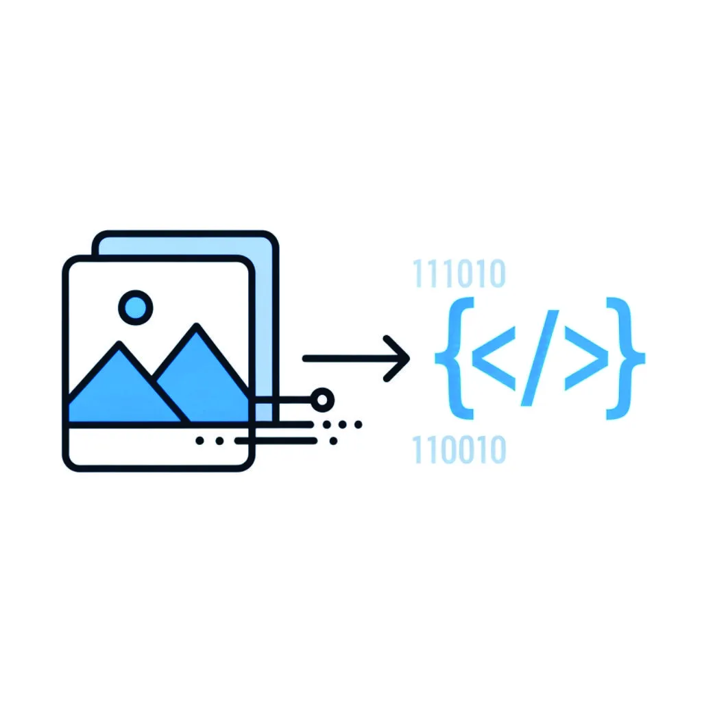 Image to Base64 Converter icon - image file to code conversion
