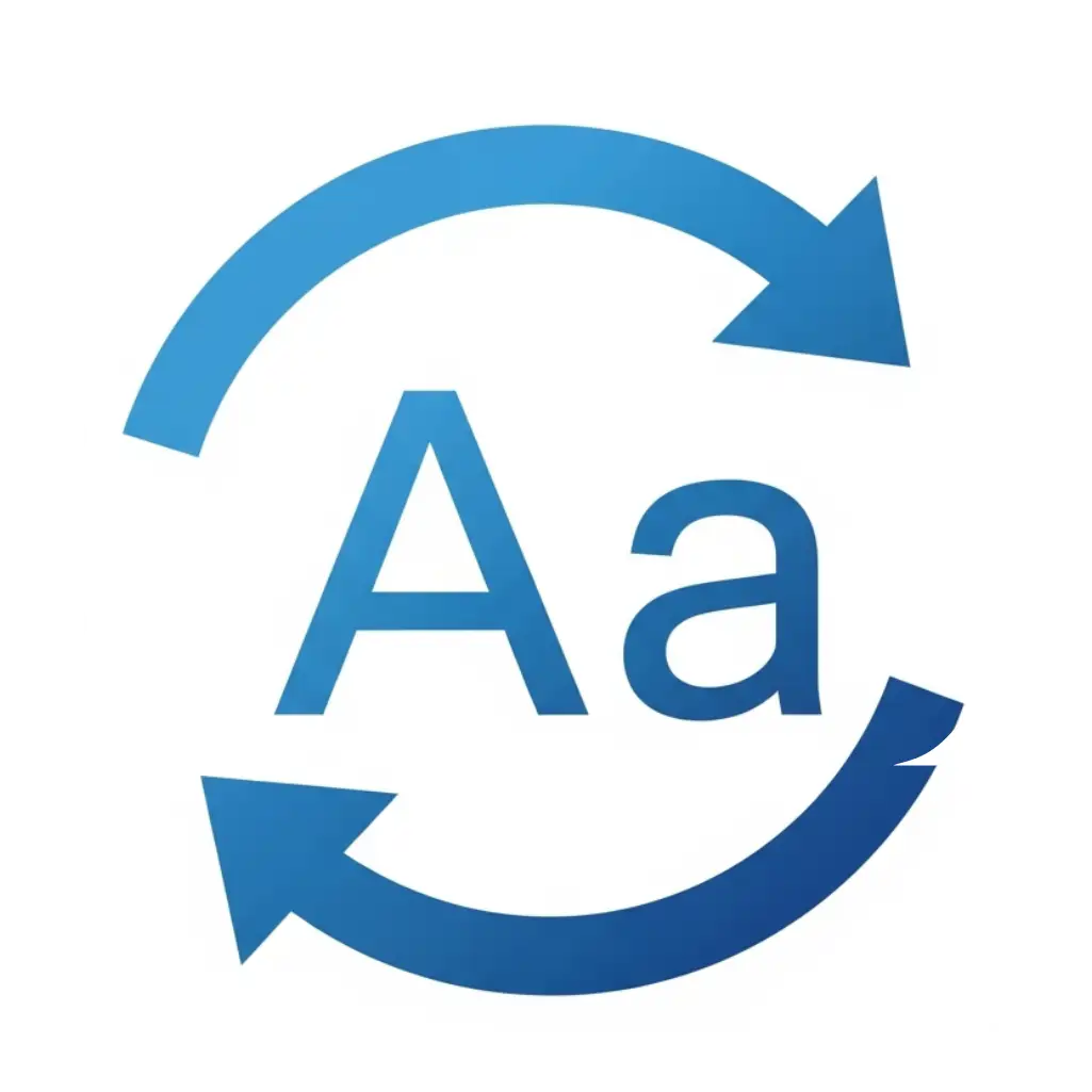Free Online Case Converter icon - Text case transformation symbol