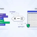 JSON to CSV Converter tool transforming JSON data into CSV spreadsheet format