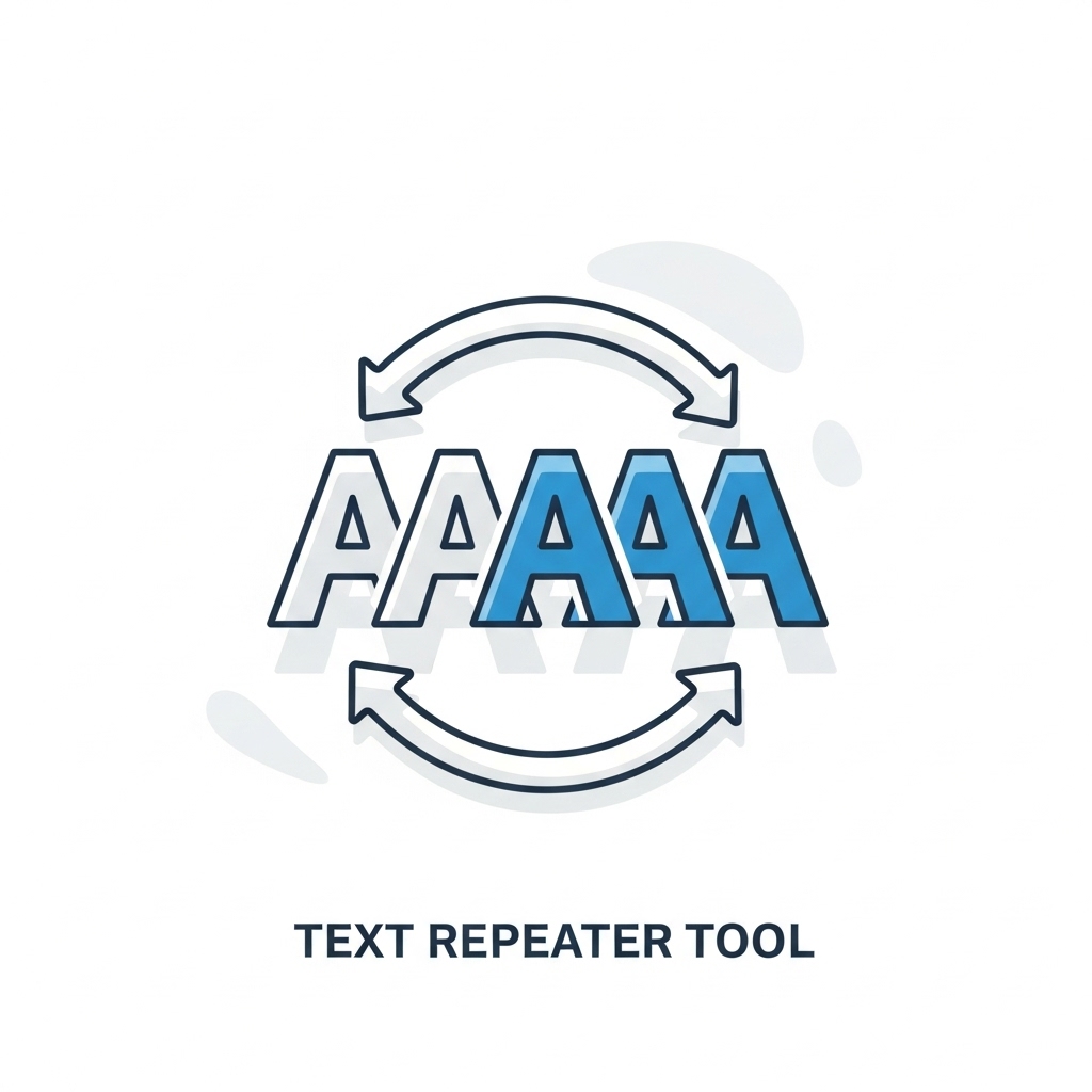 Text Repeater Tool Icon - Text Duplication and Repetition Symbol.