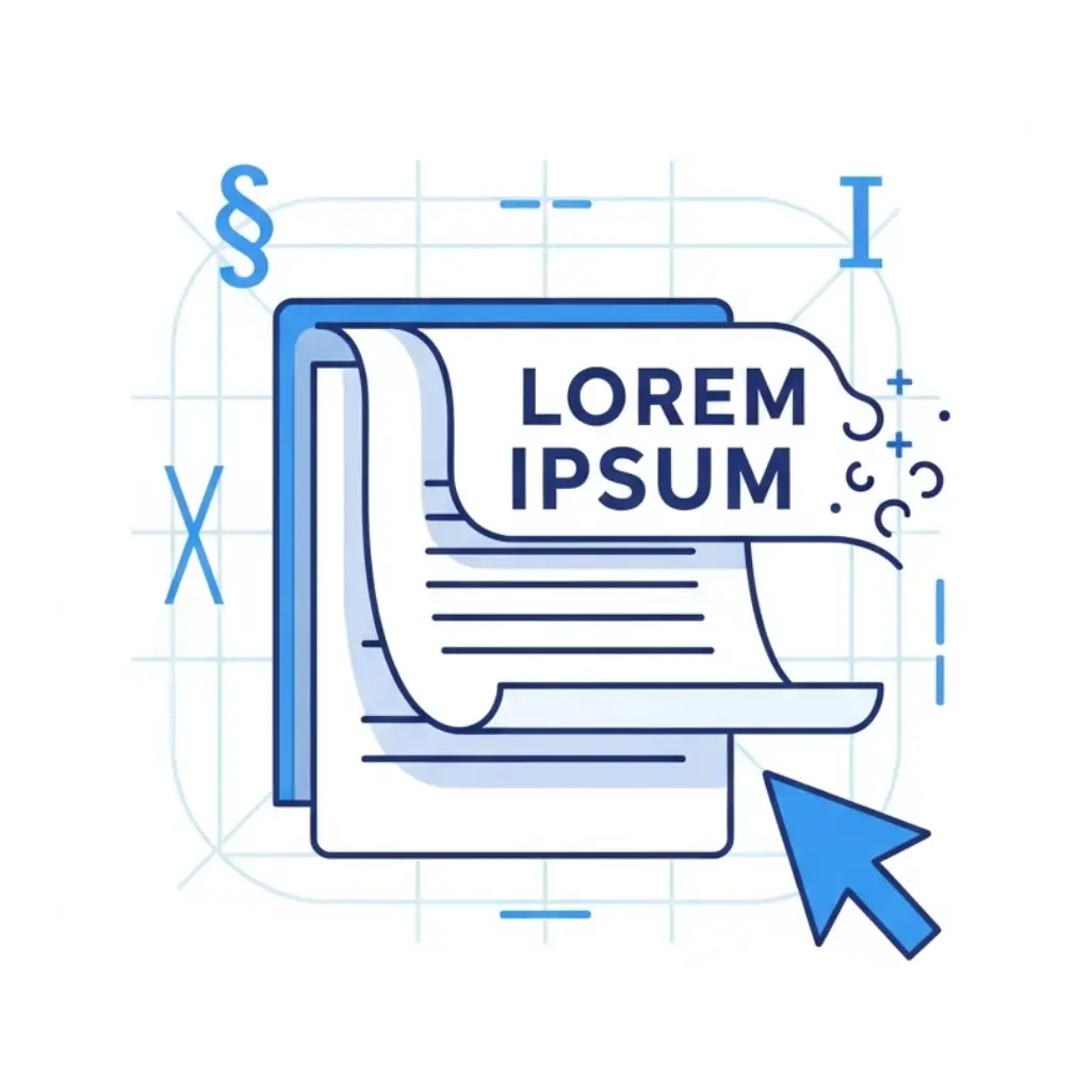 Lorem Ipsum Generator icon - placeholder text tool for designers