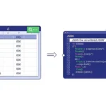 TSV to JSON Converter tool showing data transformation from tabular format to JSON structure