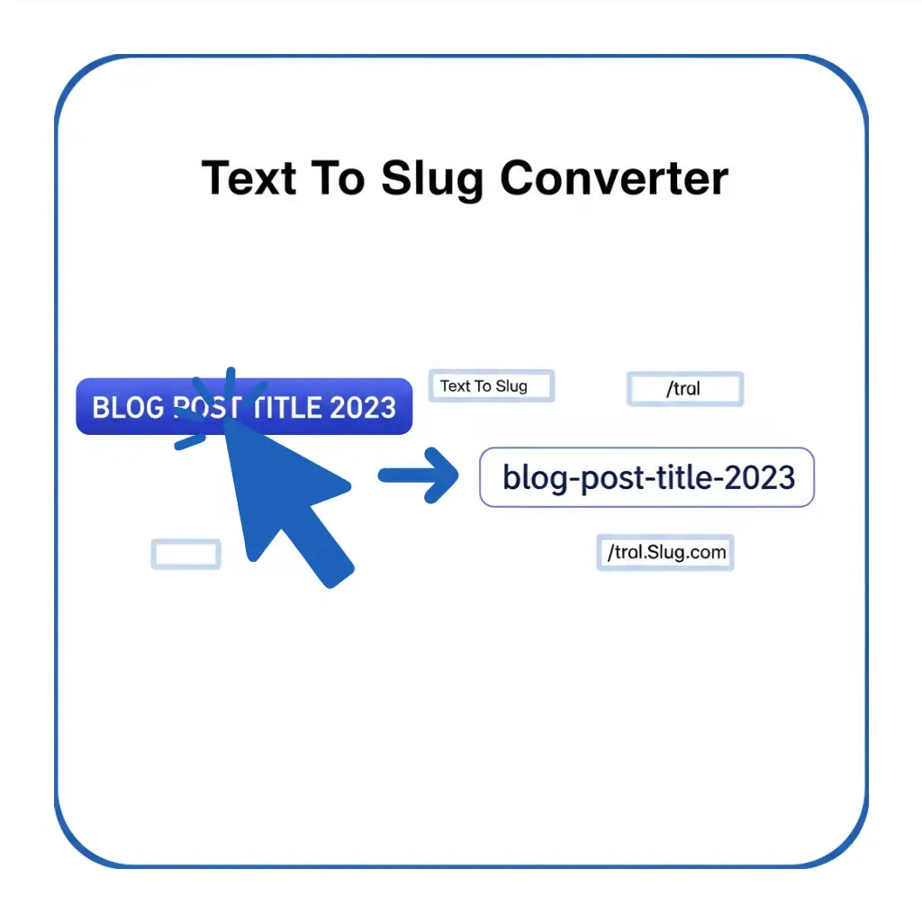 Text To Slug Converter icon showing text transformation into URL slugs