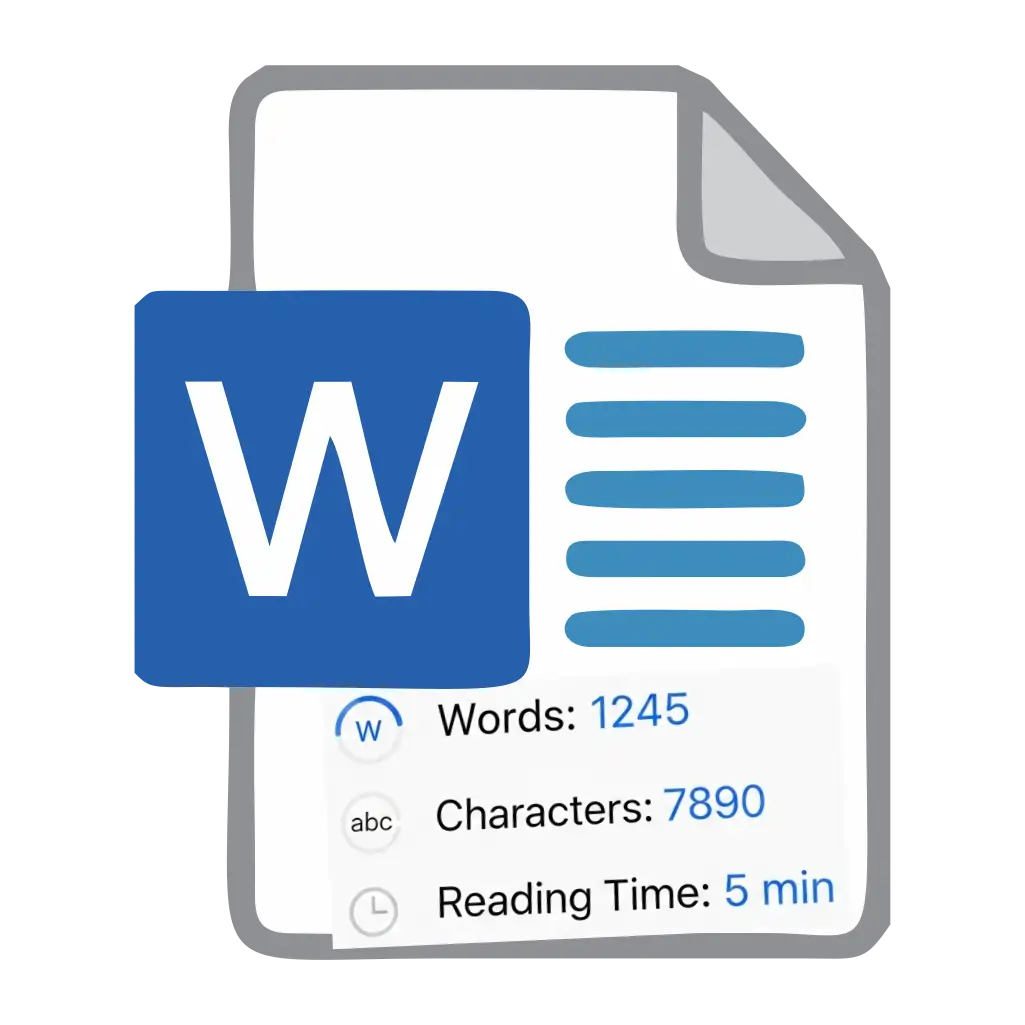 Free Online Word Counter Icon - Text analysis and counting tool