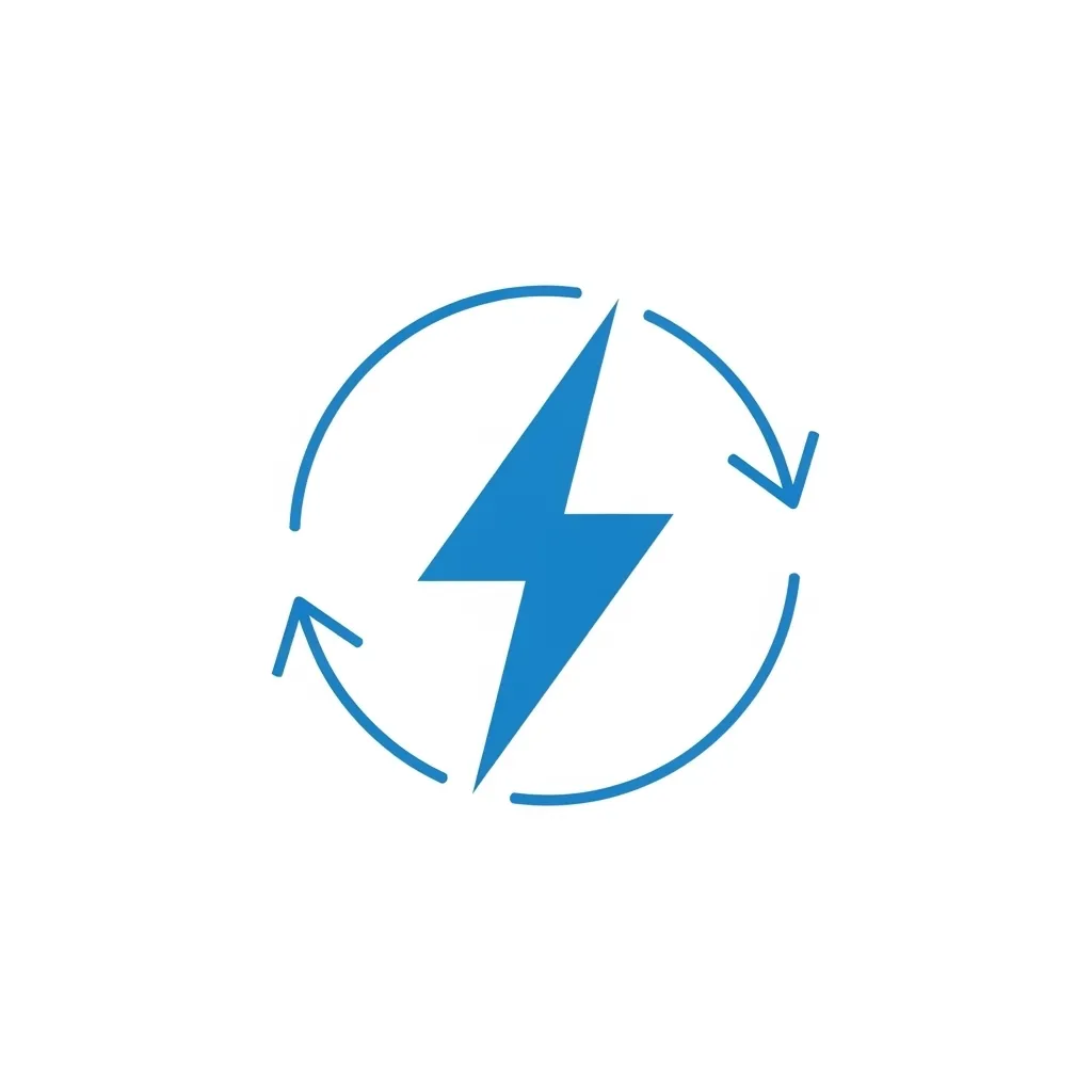 Reactive Power Converter app icon - lightning bolt with conversion arrows