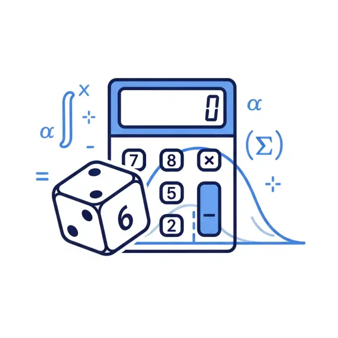 Probability Calculator app icon with calculator and probability symbols