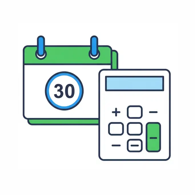 Date Calculator icon showing calendar and calculator